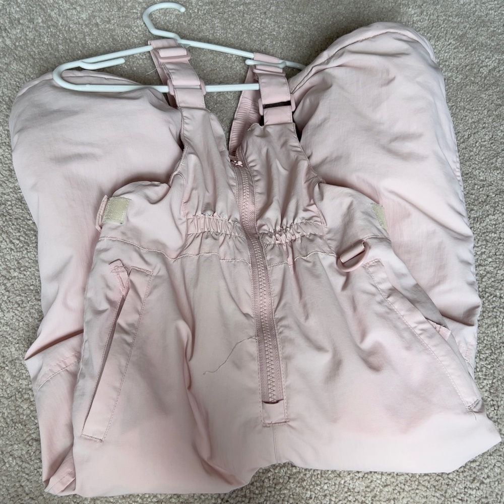 Pink Snow Pants with Adjustable Straps